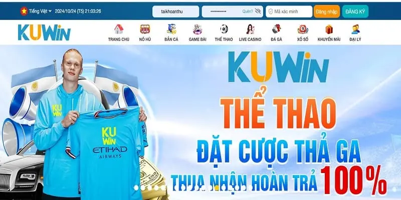 Cược bóng đá được yêu thích hàng đầu tại sảnh thể thao Kuwin